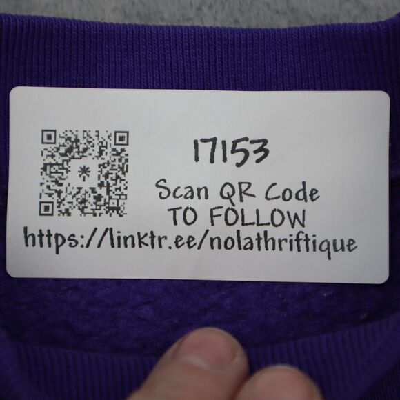 Casual Sweater Womens XXL Purple Crew Neck Long Sleeve Banded Cuffs Pullover - Picture 14 of 14